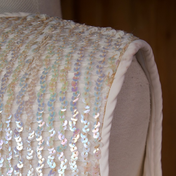 Vintage 60's Sherbet Originals Rainbow Sequin Sleeveless Cropped Top Woman's M/L - Picture 16 of 16